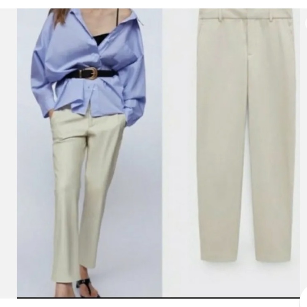 Zara Faux Leather Ankle Pants. Like New. Women’s Sz. 12